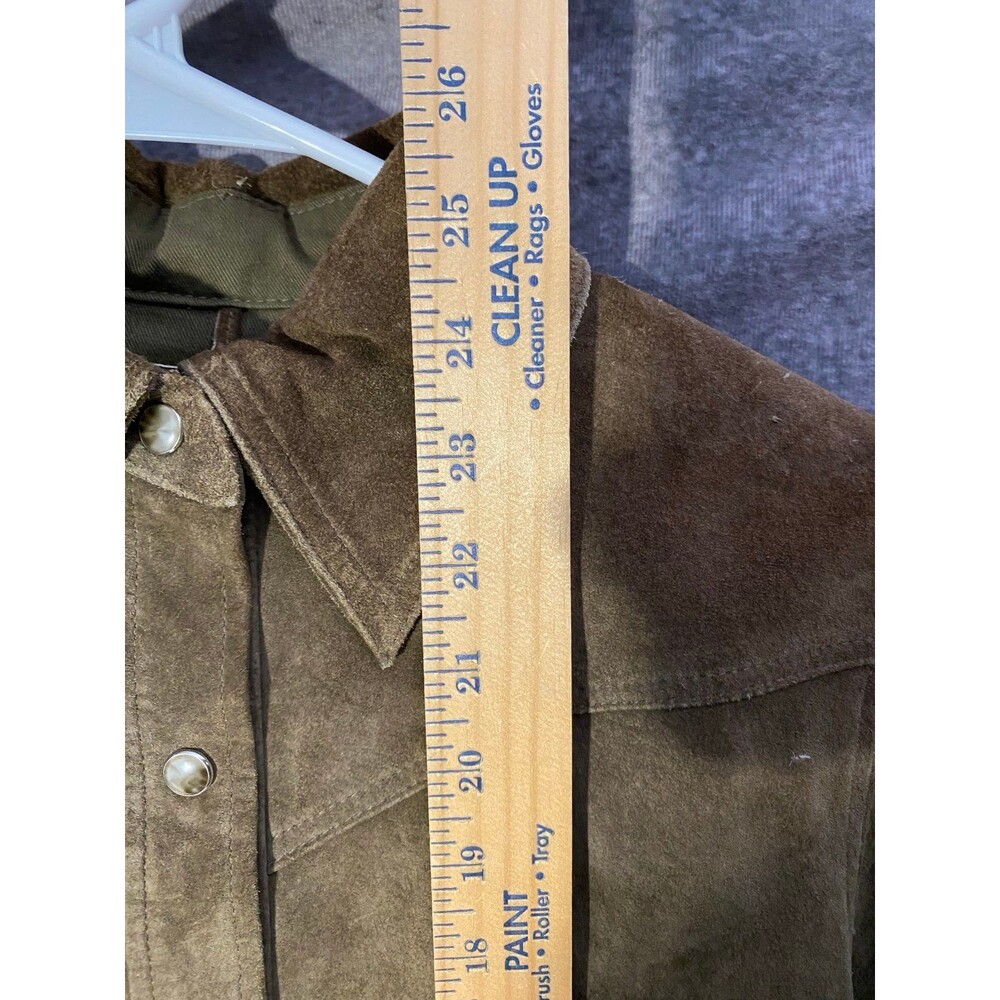 Vintage Eddie Bauer Seattle Suede Western Shirt Jacket Women’s XS Washable - Picture 9 of 10